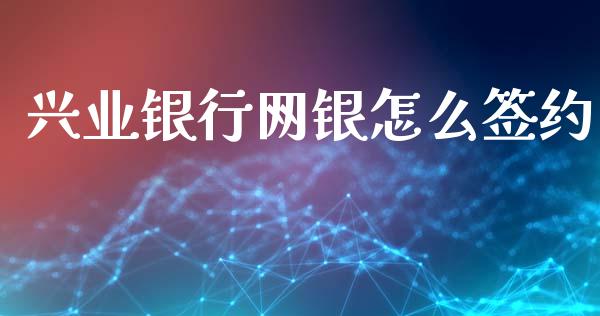 兴业银行网银怎么签约_https://wap.fcdydaikuan.com_理财顾问_第1张