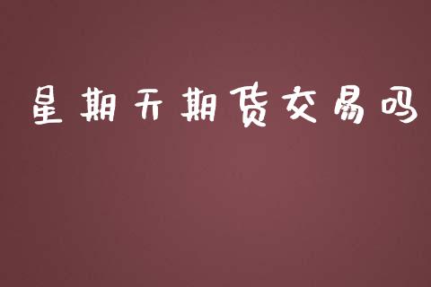 星期天期货交易吗_https://wap.fcdydaikuan.com_投资策略_第1张