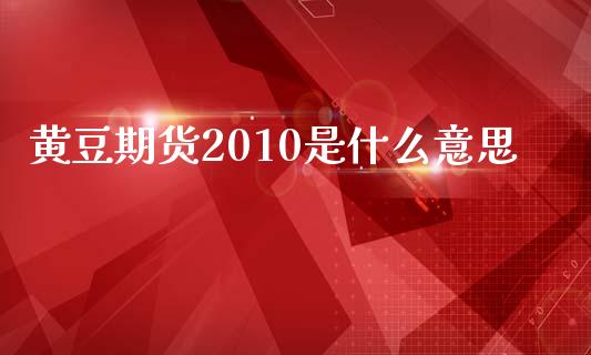 黄豆期货2010是什么意思_https://wap.fcdydaikuan.com_投资策略_第1张