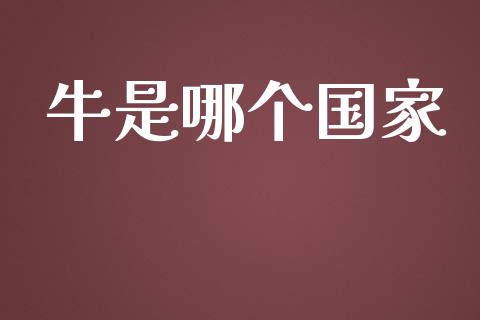 牛是哪个国家_https://wap.fcdydaikuan.com_理财顾问_第1张