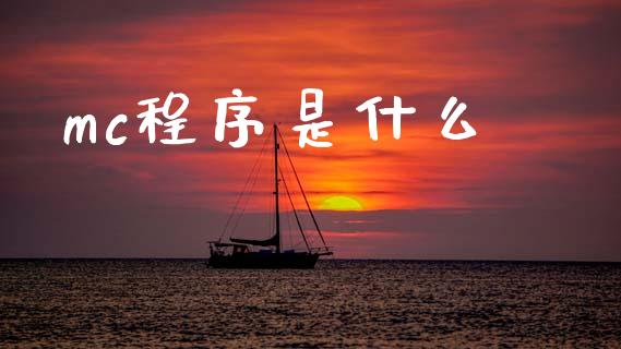 mc程序是什么_https://wap.fcdydaikuan.com_投资策略_第1张