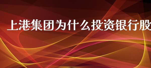 上港集团为什么投资银行股_https://wap.fcdydaikuan.com_新股数据_第1张