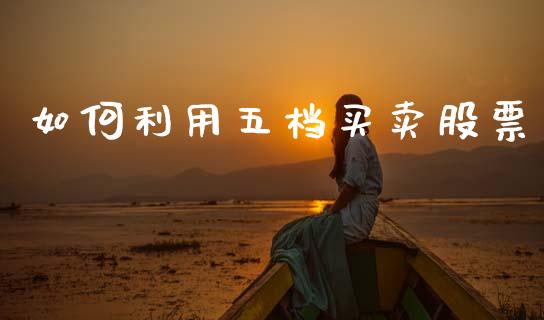 如何利用五档买卖股票_https://wap.fcdydaikuan.com_新股数据_第1张