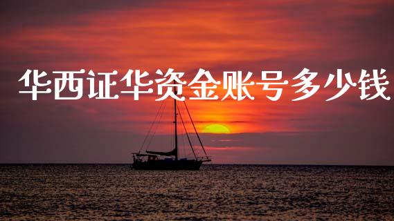 华西证华资金账号多少钱_https://wap.fcdydaikuan.com_期货品种_第1张