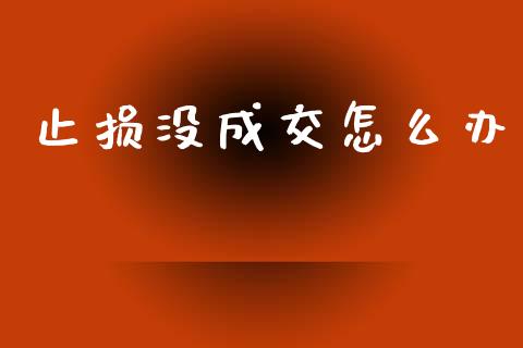 止损没成交怎么办_https://wap.fcdydaikuan.com_期货品种_第1张