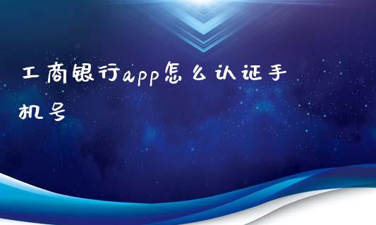 工商银行app怎么认证手机号_https://wap.fcdydaikuan.com_理财顾问_第1张