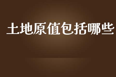 土地原值包括哪些_https://wap.fcdydaikuan.com_投资策略_第1张