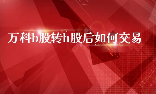万科b股转h股后如何交易_https://wap.fcdydaikuan.com_投资策略_第1张
