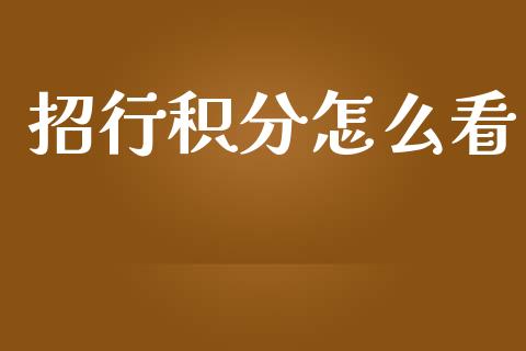 招行积分怎么看_https://wap.fcdydaikuan.com_金融机构_第1张