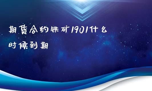期货合约铁矿1901什么时候到期_https://wap.fcdydaikuan.com_金融机构_第1张