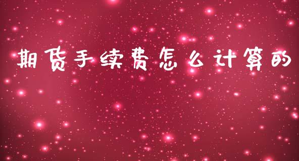 期货手续费怎么计算的_https://wap.fcdydaikuan.com_期货品种_第1张