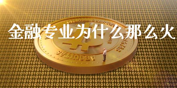 金融专业为什么那么火_https://wap.fcdydaikuan.com_期货品种_第1张