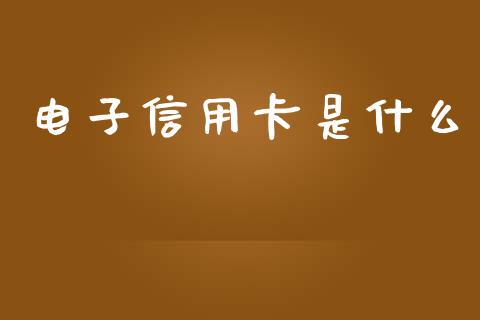 电子信用卡是什么_https://wap.fcdydaikuan.com_理财顾问_第1张