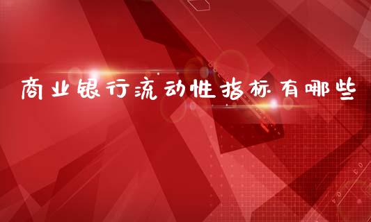 商业银行流动性指标有哪些_https://wap.fcdydaikuan.com_投资策略_第1张