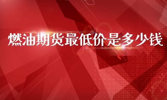 燃油期货最低价是多少钱_https://wap.fcdydaikuan.com_国际投资_第1张
