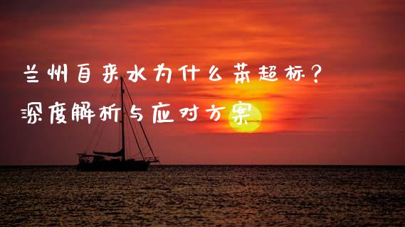 兰州自来水为什么苯超标？深度解析与应对方案_https://wap.fcdydaikuan.com_投资策略_第1张
