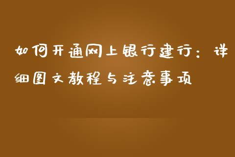 如何开通网上银行建行：详细图文教程与注意事项_https://wap.fcdydaikuan.com_新股数据_第1张