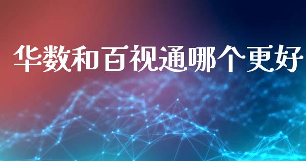 华数和百视通哪个更好_https://wap.fcdydaikuan.com_理财顾问_第1张