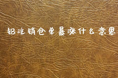 铝注销仓单暴涨什么意思_https://wap.fcdydaikuan.com_国际投资_第1张