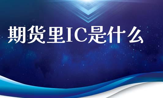 期货里IC是什么_https://wap.fcdydaikuan.com_金融机构_第1张