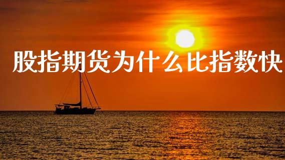 股指期货为什么比指数快_https://wap.fcdydaikuan.com_国际投资_第1张