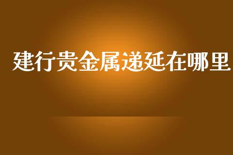 建行贵金属递延在哪里_https://wap.fcdydaikuan.com_金融机构_第1张