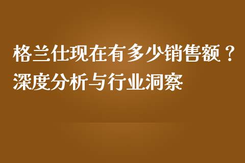 格兰仕现在有多少销售额？深度分析与行业洞察_https://wap.fcdydaikuan.com_理财顾问_第1张