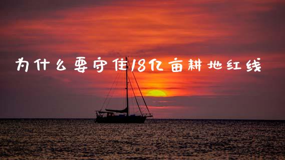 为什么要守住18亿亩耕地红线_https://wap.fcdydaikuan.com_投资策略_第1张