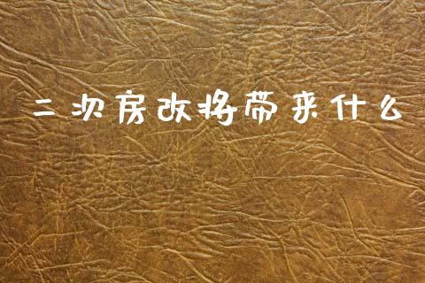 二次房改将带来什么_https://wap.fcdydaikuan.com_新股数据_第1张