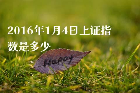2016年1月4日上证指数是多少_https://wap.fcdydaikuan.com_期货品种_第1张