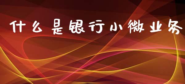 什么是银行小微业务_https://wap.fcdydaikuan.com_金融机构_第1张
