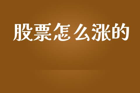 股票怎么涨的_https://wap.fcdydaikuan.com_国际投资_第1张