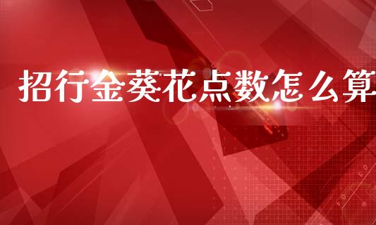 招行金葵花点数怎么算_https://wap.fcdydaikuan.com_投资策略_第1张