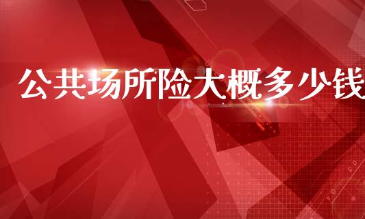公共场所险大概多少钱_https://wap.fcdydaikuan.com_金融机构_第1张