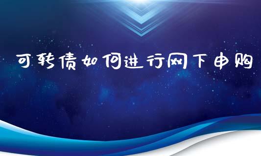 可转债如何进行网下申购_https://wap.fcdydaikuan.com_期货品种_第1张