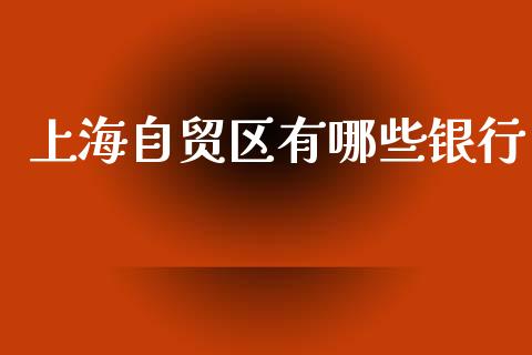 上海自贸区有哪些银行_https://wap.fcdydaikuan.com_期货品种_第1张