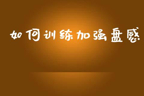 如何训练加强盘感_https://wap.fcdydaikuan.com_新股数据_第1张
