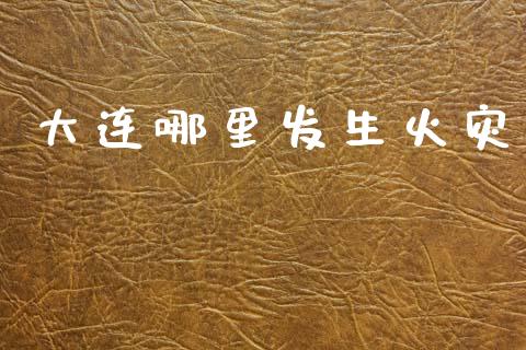 大连哪里发生火灾_https://wap.fcdydaikuan.com_理财顾问_第1张