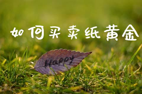 如何买卖纸黄金_https://wap.fcdydaikuan.com_国际投资_第1张