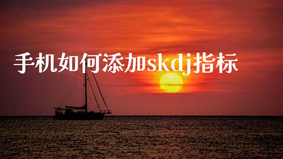 手机如何添加skdj指标_https://wap.fcdydaikuan.com_金融机构_第1张