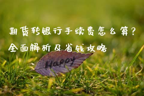 期货转银行手续费怎么算？全面解析及省钱攻略_https://wap.fcdydaikuan.com_投资策略_第1张