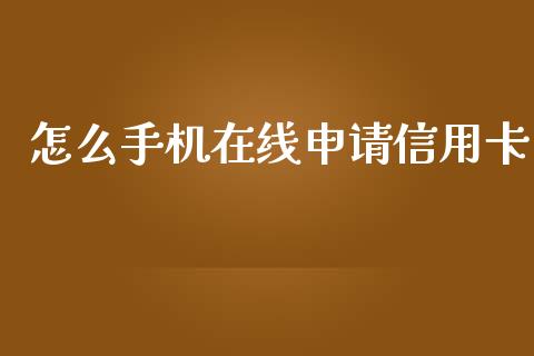 怎么手机在线申请信用卡_https://wap.fcdydaikuan.com_理财顾问_第1张