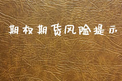 期权期货风险提示_https://wap.fcdydaikuan.com_理财顾问_第1张