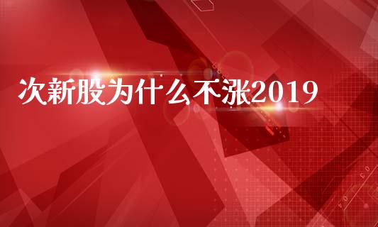 次新股为什么不涨2019_https://wap.fcdydaikuan.com_投资策略_第1张