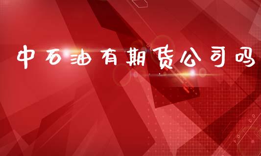 中石油有期货公司吗_https://wap.fcdydaikuan.com_理财顾问_第1张