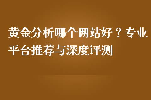 黄金分析哪个网站好？专业平台推荐与深度评测_https://wap.fcdydaikuan.com_投资策略_第1张