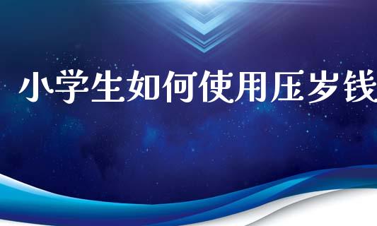 小学生如何使用压岁钱_https://wap.fcdydaikuan.com_期货品种_第1张