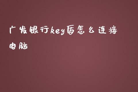 广发银行key盾怎么连接电脑_https://wap.fcdydaikuan.com_投资策略_第1张