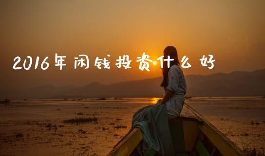 2016年闲钱投资什么好_https://wap.fcdydaikuan.com_期货品种_第1张