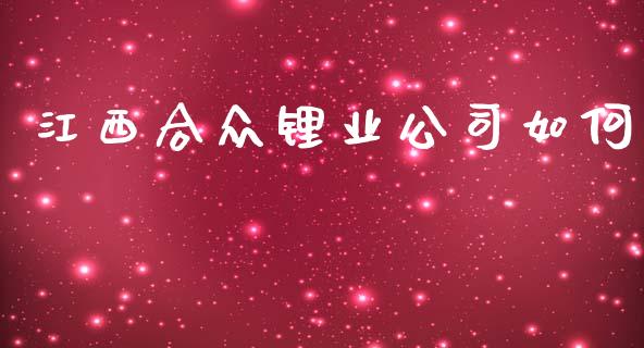 江西合众锂业公司如何_https://wap.fcdydaikuan.com_理财顾问_第1张